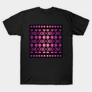 “Dimensional Fence” - V.2 Purple - (Geometric Art) (Dimensions) - Doc Labs T-Shirt